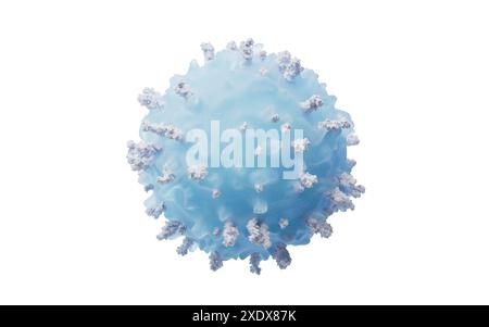 Lymphocytes and biomedical concept, 3d rendering. 3D illustration. Stock Photo