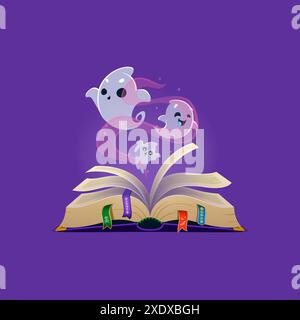 Spooky ghosts in old magic school classroom. Halloween background with ...