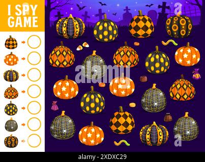 Halloween I spy game for kids. Searching and counting activity with ...