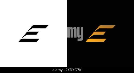 modern and strong  letter E initials logo design Stock Vector