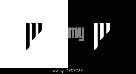 modern and strong  letter P initials logo design Stock Vector