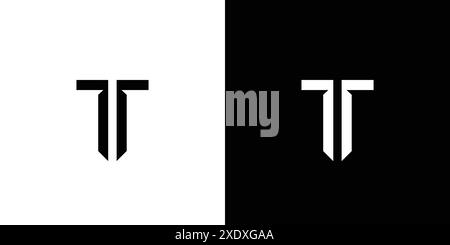 modern and strong  letter T initials logo design Stock Vector