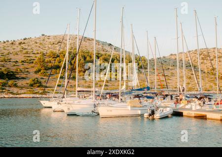 Sailing holiday in the Kornati Islands, Croatia Stock Photo