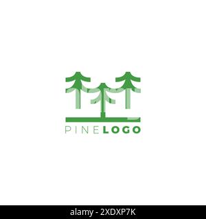 Pine Logo Vector Illustration. Forest Logo Design Stock Vector