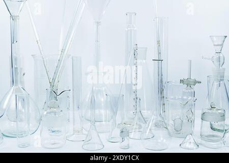 Chemical glassware Stock Photo