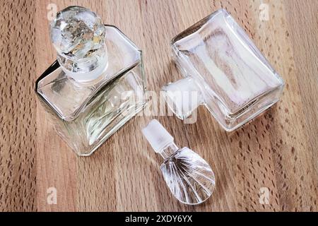 Two empty bottles of the perfume Stock Photo