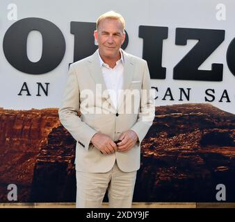 Los Angeles, United States. 24th June, 2024. Writer/director/producer Kevin Costner attends the premiere of the western drama 'Horizon: An American Saga - Chapter 1' at the Regency Theatre in Los Angeles on Monday, June 24, 2024. Storyline: Chronicles a multi-faceted, 15-year span of pre-and post-Civil War expansion and settlement of the American west. Photo by Jim Ruymen/UPI Credit: UPI/Alamy Live News Stock Photo