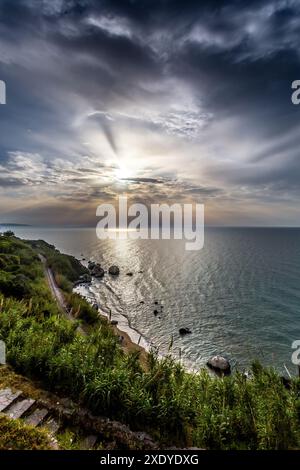 Dramatic sky before sunset Stock Photo