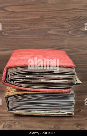 Two vintage photo albums Stock Photo