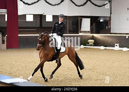 S Dressage Riding in Darmstadt Kranichstein Winter-Tour IV Stock Photo