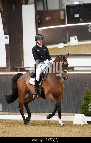 S Dressage Riding in Darmstadt Kranichstein Winter-Tour IV Stock Photo