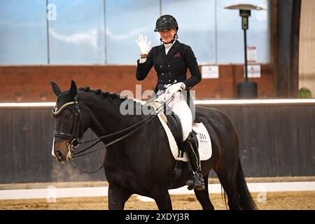 S Dressage Riding in Darmstadt Kranichstein Winter-Tour IV Stock Photo