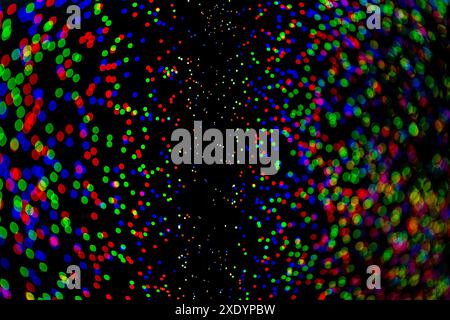 Natural small rgb lens blur on dark background Stock Photo