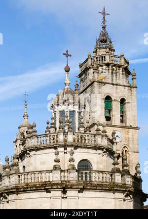 Towers of Saint Mary's Cathedral in Lugo Stock Photo