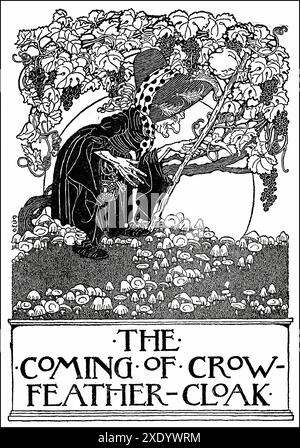 WALKER Dugald Stewart (1883-1937) - The Coming of Crow Feather Cloak The Girl Who Sat by the Ashes 1920 - Stock Photo