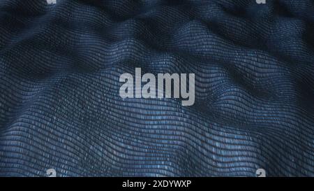 Blue wave fabric Stock Photo