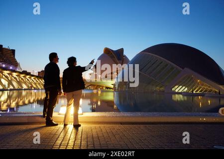 CAC. Architect Santiago Calatrava, Ciudad de las Artes y de las Ciencias. City Of Arts and Sciences. Valencia. Comunidad Valenciana. Spain. Stock Photo