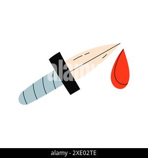 Bloody knife vector icon Stock Vector