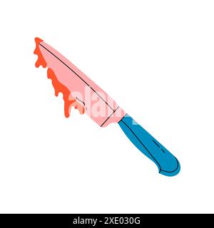 Bloody knife vector icon Stock Vector
