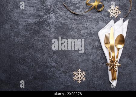 Christmas table setting Stock Photo
