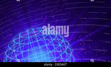 Digital world map Stock Photo