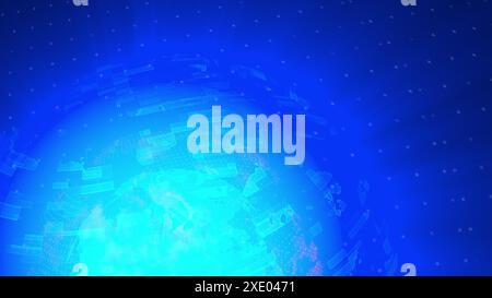 Digital world map Stock Photo