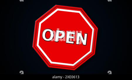 Open sign Stock Photo