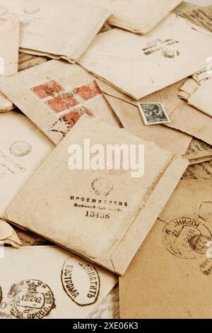 Postal letters from in time of  World WarII Stock Photo