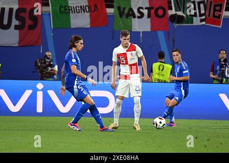 Riccardo Calafiori of Italy in action during a Italy training session ...