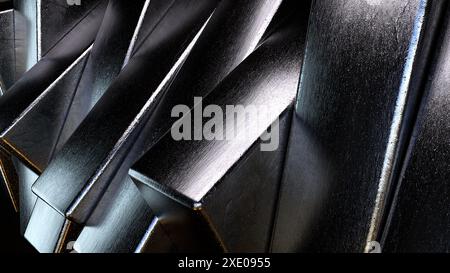 Black steel squares Stock Photo