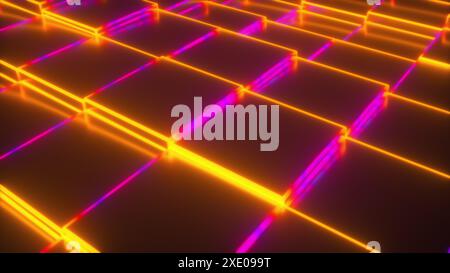 Neon cubes Stock Photo