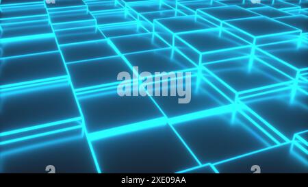 Neon cubes Stock Photo