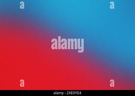 Blue and red gradient background blending from the corner with a grainy texture Stock Photo
