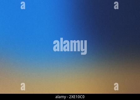 Abstract background with a grainy texture featuring a gradient of blue and yellow tones Stock Photo