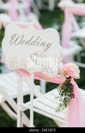 Wedding ceremony area Stock Photo