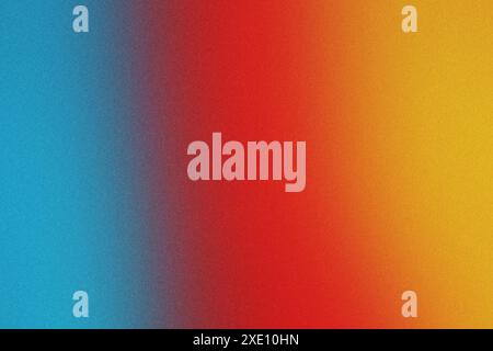 Abstract background with a color gradient fading from blue to yellow and a grainy texture Stock Photo