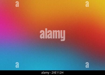 Colorful abstract background with a gradient texture, featuring a blend of blue, purple, orange, and yellow hues Stock Photo