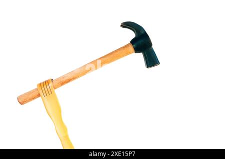 Hammer. Tool used to drive nails or break things. Stock Photo