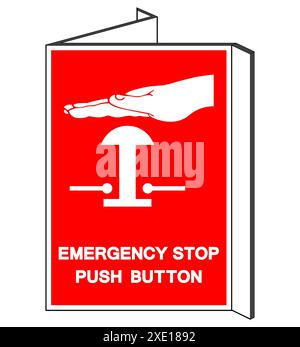 Emergency Stop Push Button Symbol Sign,Vector Illustration, Isolate On White Background Label.EPS10 Stock Photo