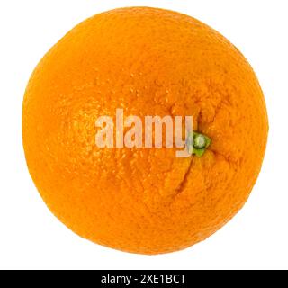 Whole orange, fresh and ripe fruit isolated on white background. Stock Photo