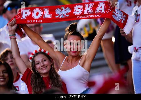 Dortmund, Germany. 25th June, 2024. Poland fans at the Euro 2024 soccer match between France and Poland at the Signal Iduna Park, Dortmund, Germany - Tuesday 25, June, 2024. Sport - Soccer . (Photo by Fabio Ferrari/LaPresse) Credit: LaPresse/Alamy Live News Stock Photo