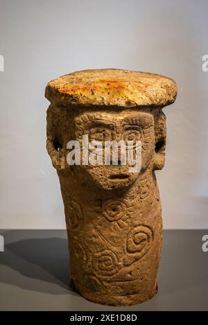 Pre-Columbian stone sculpture, National Museum of Costa, San Jose, Costa, Rica Stock Photo