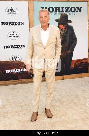 LOS ANGELES, CALIFORNIA - JUNE 24: Director/Writer/Actor Kevin Costner attends the US premiere of 'Horizon: An American Saga - Chapter 1' at Regency V Stock Photo