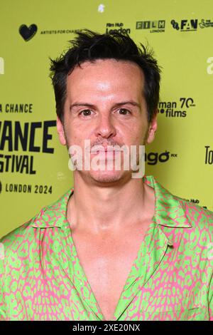 London, UK. 25 June 2024. Andrew Scott attending the World Premiere of 'Kathleen Is Here' during the 32nd Raindance Film Festival, at The Curzon Soho cinema. Photo credit should read: Matt Crossick/Empics/Alamy Live News Stock Photo