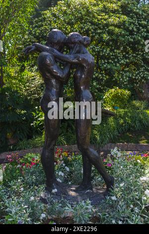 Monte Carlo, Principality of Monaco, May 11, 2013: In the public park 'Jardins de Saint-Martin', a sculpture of Kees Verkade (a Dutch artist) called ' Stock Photo