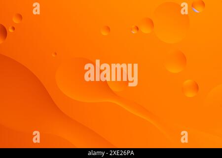Bright orange, colorful abstract pattern with rounded and smooth shapes Stock Photo