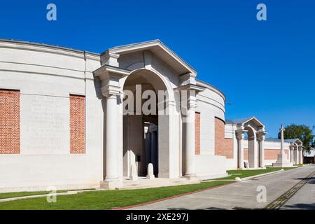 The Arras Memorial is a World War I memorial in France, located in the Faubourg d'Amiens British Cemetery, in the western part of the town of Arras. Stock Photo