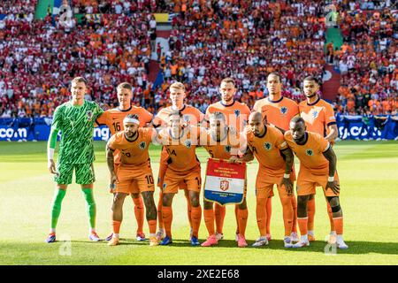 Berlin, Germany. 25th June, 2024. The starting-11 of Netherlands for the UEFA Euro 2024 match in Group D between Netherlands and Austria at Olympiastadion in Berlin. Credit: Gonzales Photo/Alamy Live News Stock Photo