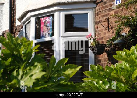 Poster for Faiza Shaheen, the ex-Labour candidate in Chingford and Woodford Green who is now running as an independent Stock Photo