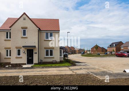 New homes at Cramlington, Northumberland, UK. Stock Photo